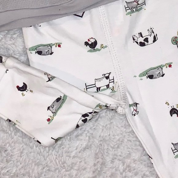 NEW Winter outfit Rabbit & Bear 0/3 & 3/6 Month, Waffle Knit Winter Farm animals - Picture 8 of 10